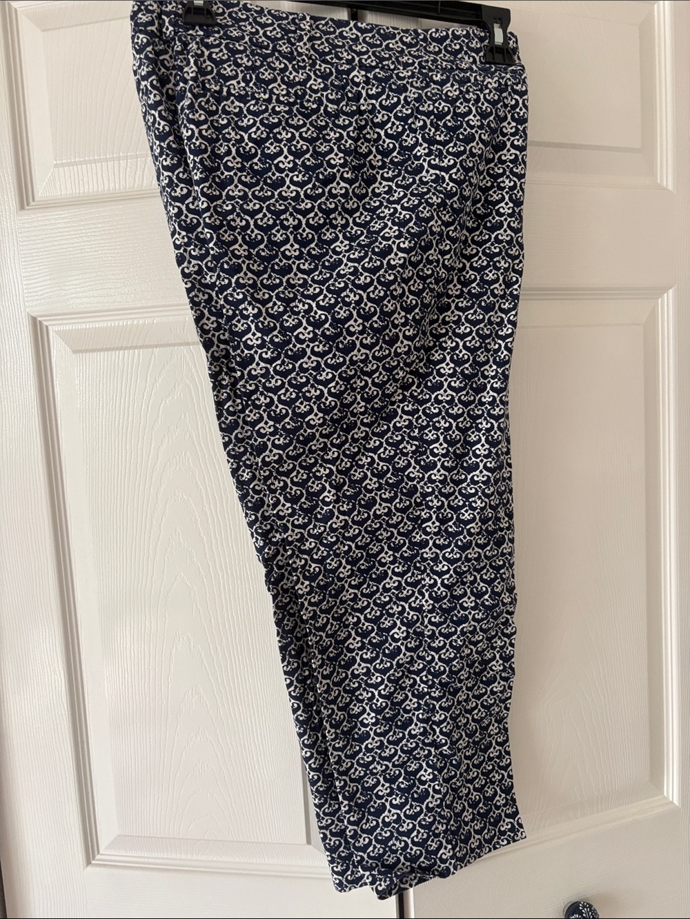 Talbots Navy and White Microprint Chinos